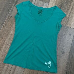 Roxy Green Fitted Short Sleeve T-Shirt